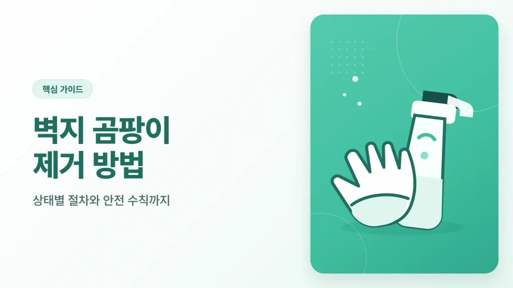 벽지 곰팡이 제거 방법