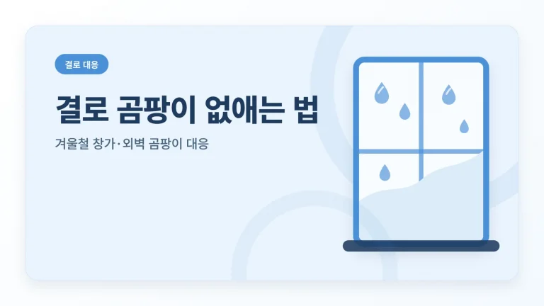 결로 곰팡이 없애는 법